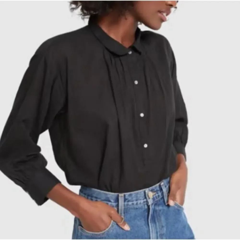 Nili Lotan Myra Cotton Top in Black Women’s Sz. M